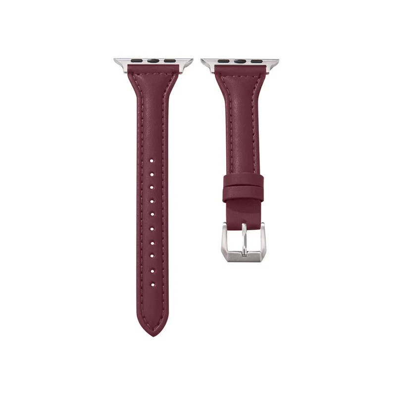 Lina Serisi - Apple Watch ile Uyumlu Deri Kordon - Mürdüm