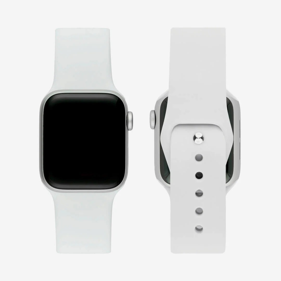 Beyaz Silikon Kordon – Apple Watch Uyumlu (S/M & M/L)