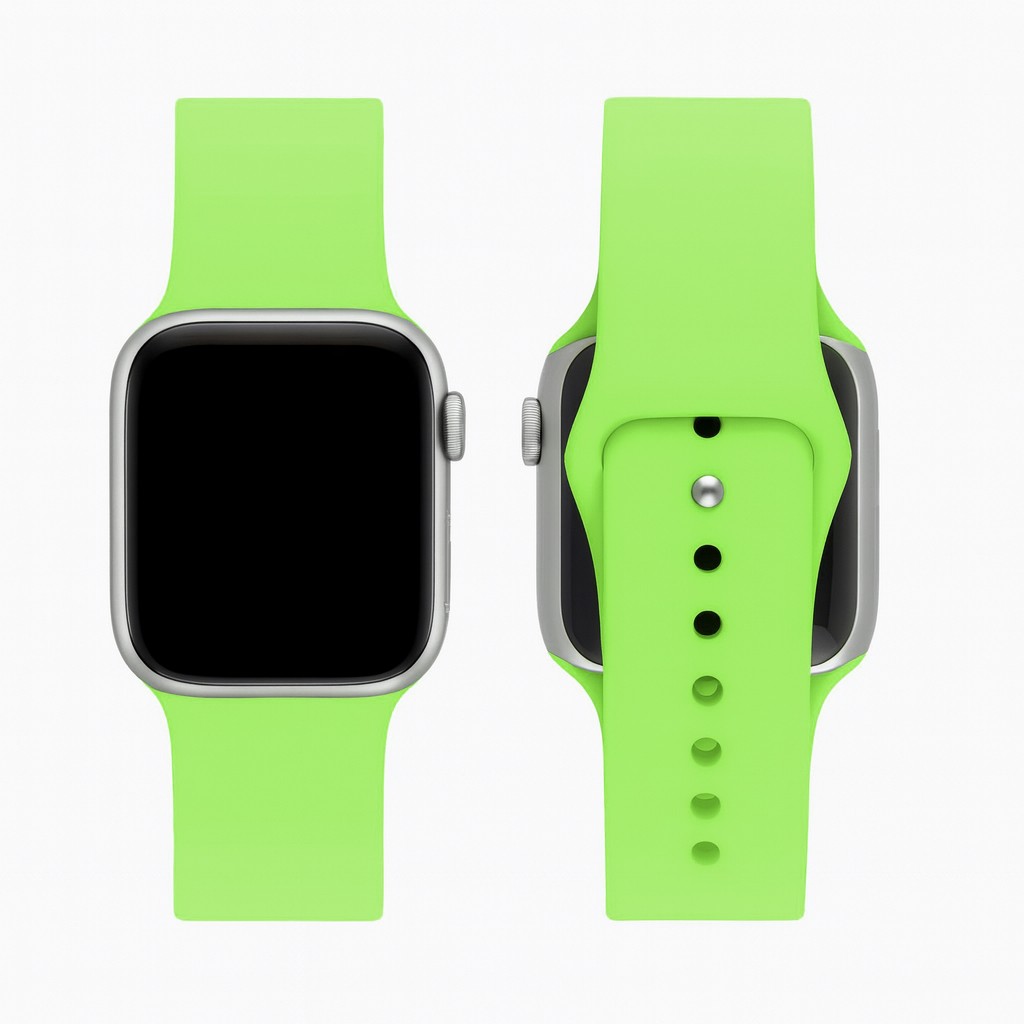 Neon Yeşili Silikon Kordon – Apple Watch Uyumlu (S/M & M/L)