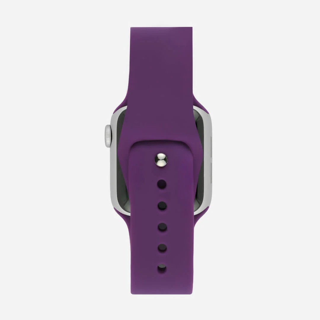 Mor Silikon Kordon – Apple Watch Uyumlu (S/M & M/L)