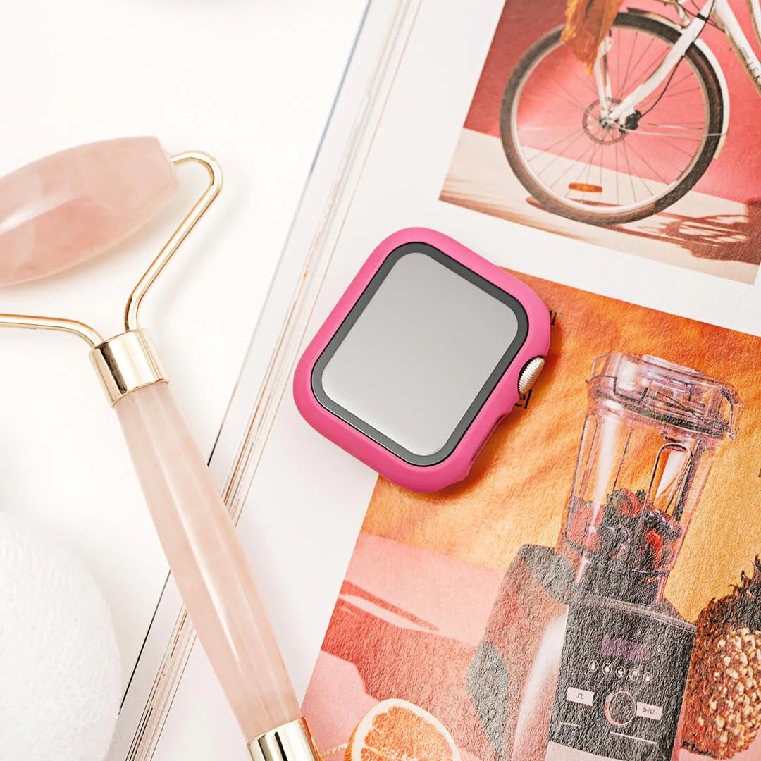 Apple Watch Uyumlu Kasa ve Ekran Koruyucu Kılıf – Barbie Pembesi | Klasik Model