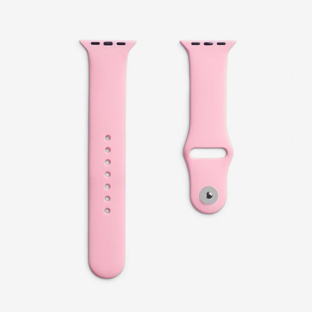 Pembe Silikon Kordon – Apple Watch Uyumlu (S/M & M/L)