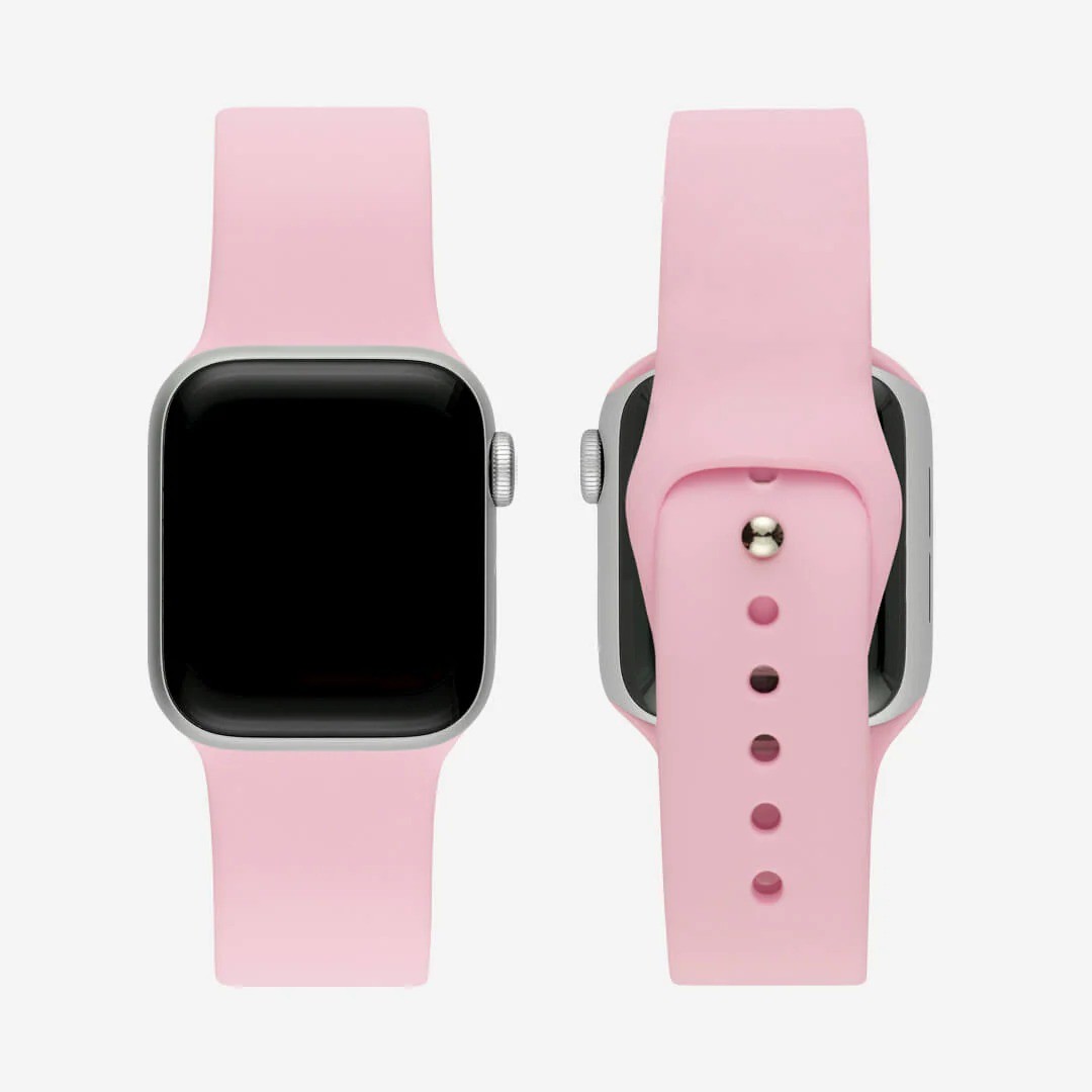 Pembe Silikon Kordon – Apple Watch Uyumlu (S/M & M/L)