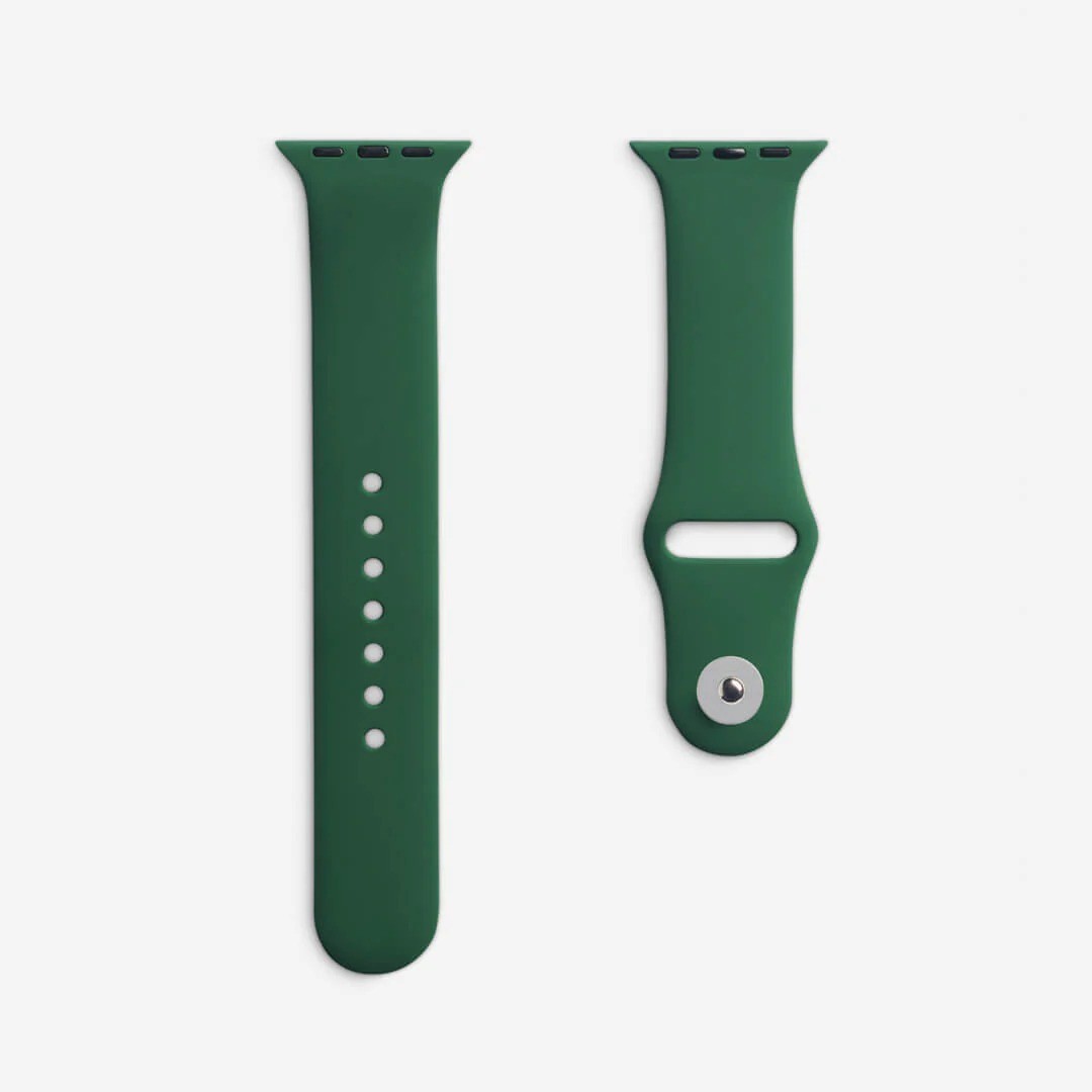 Çam Yeşili Silikon Kordon – Apple Watch Uyumlu (S/M & M/L)