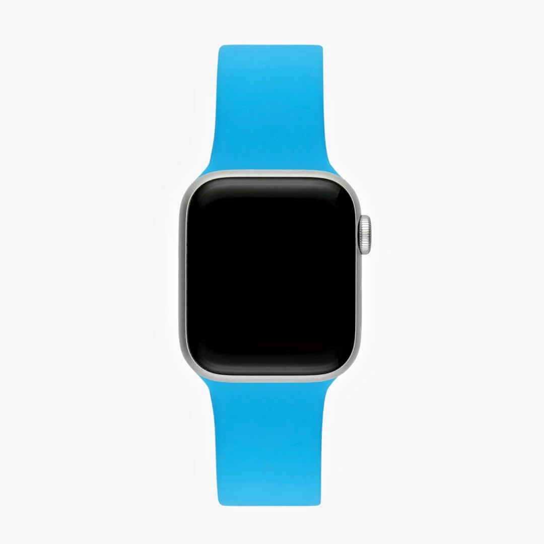 Bebek Mavisi Silikon Kordon – Apple Watch Uyumlu (S/M & M/L)