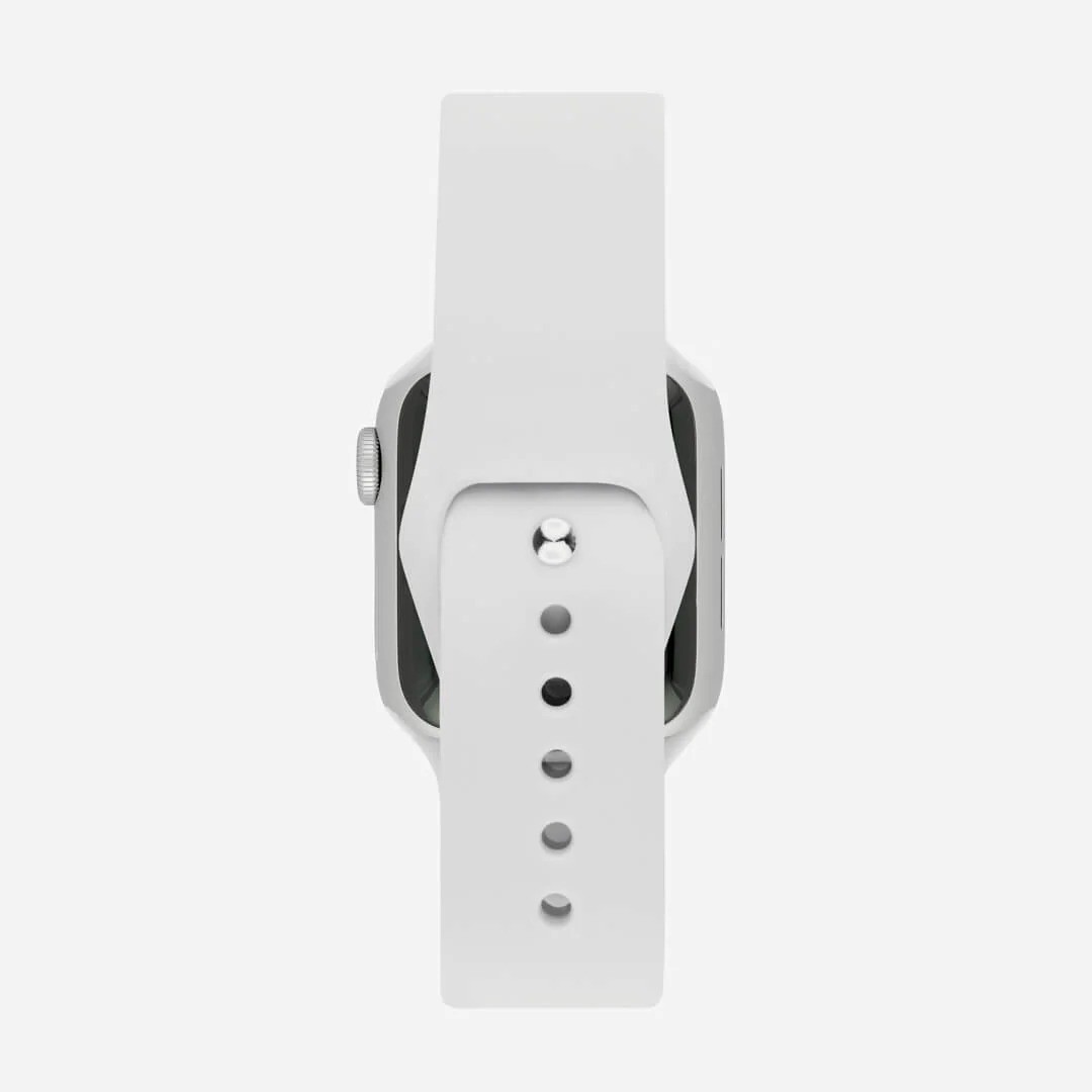 Beyaz Silikon Kordon – Apple Watch Uyumlu (S/M & M/L)