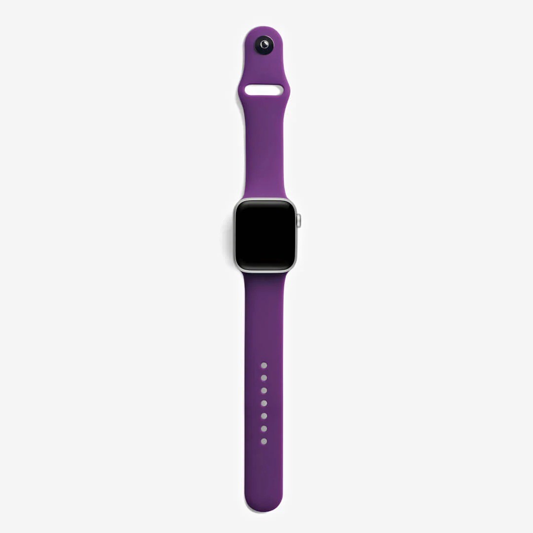 Mor Silikon Kordon – Apple Watch Uyumlu (S/M & M/L)