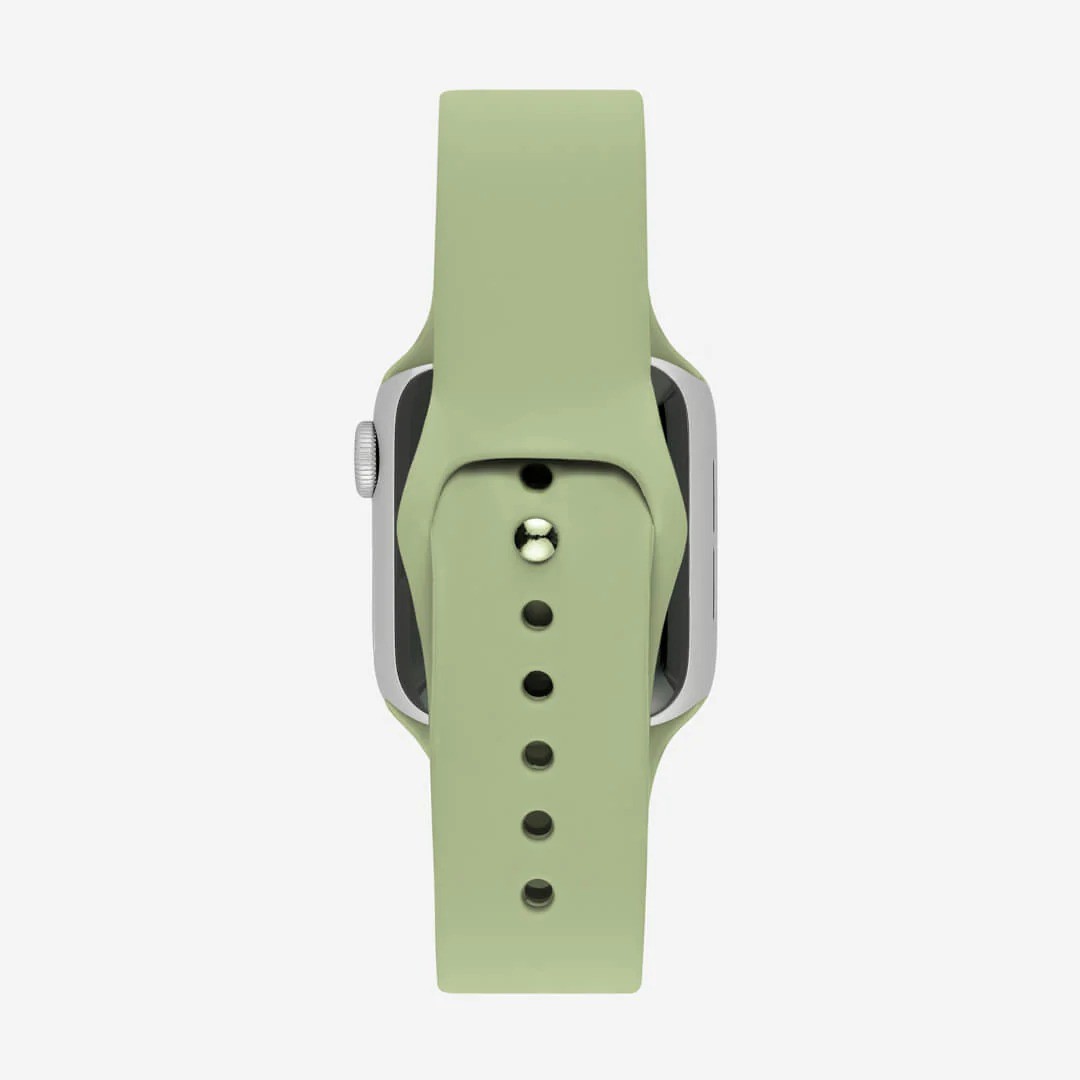 Fıstık Yeşili Silikon Kordon – Apple Watch Uyumlu (S/M & M/L)