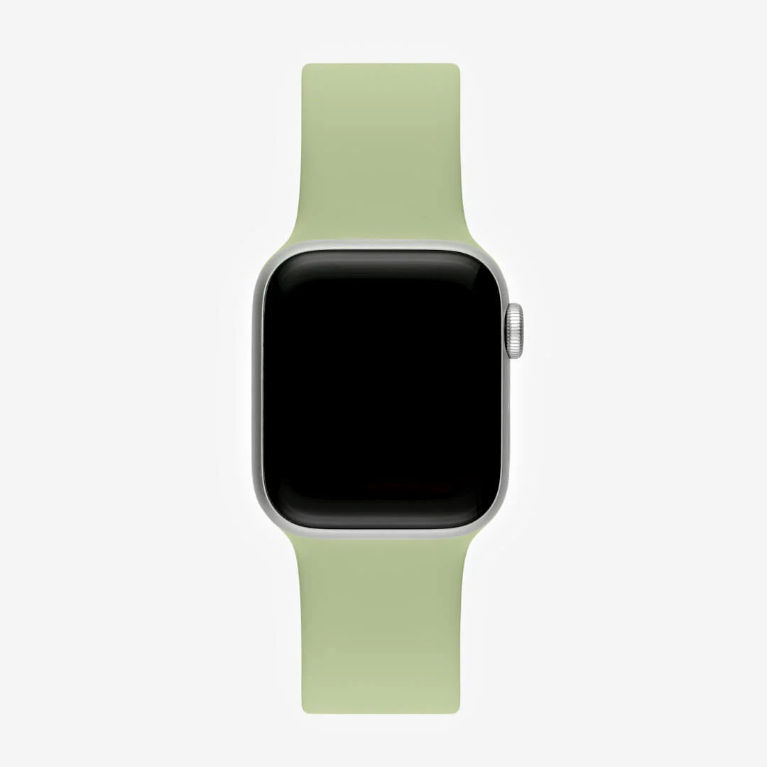 Fıstık Yeşili Silikon Kordon – Apple Watch Uyumlu (S/M & M/L)