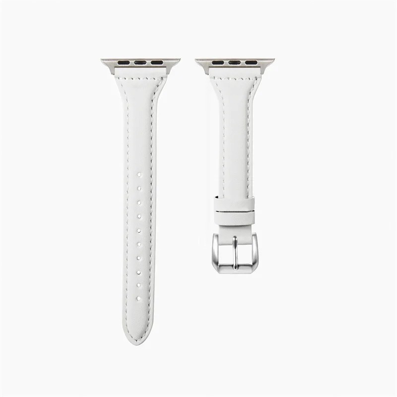 Lina Serisi - Apple Watch ile Uyumlu Deri Kordon - Beyaz