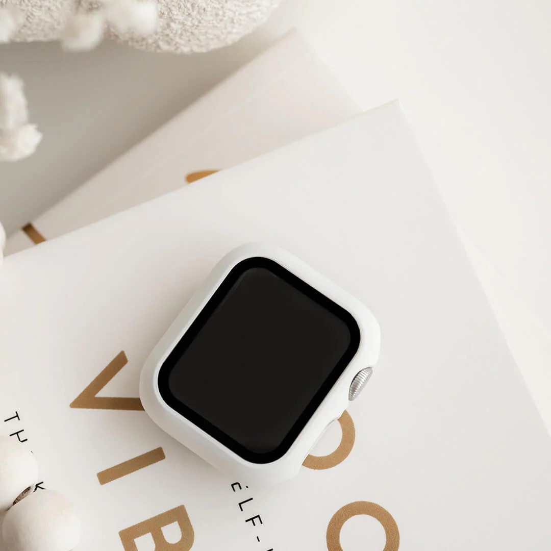 Apple Watch Uyumlu Kasa ve Ekran Koruyucu Kılıf – Beyaz | Klasik Model