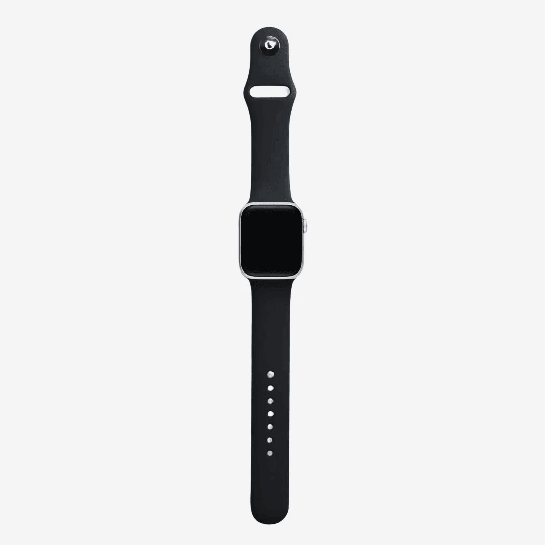 Siyah Silikon Kordon – Apple Watch Uyumlu (S/M & M/L)