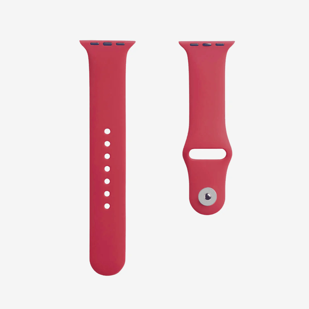 Vişne Silikon Kordon – Apple Watch Uyumlu (S/M & M/L)