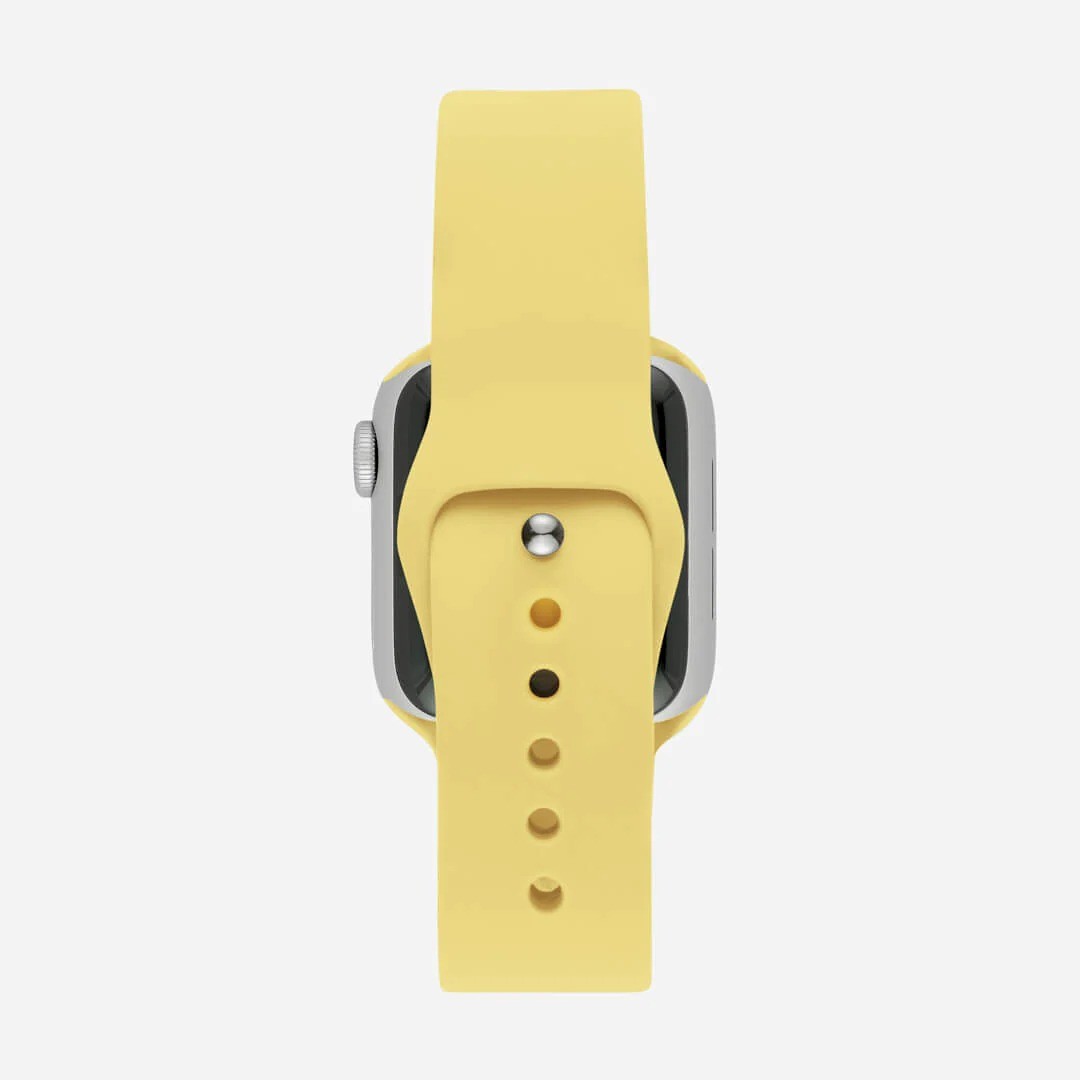 Sarı Silikon Kordon – Apple Watch Uyumlu (S/M & M/L)