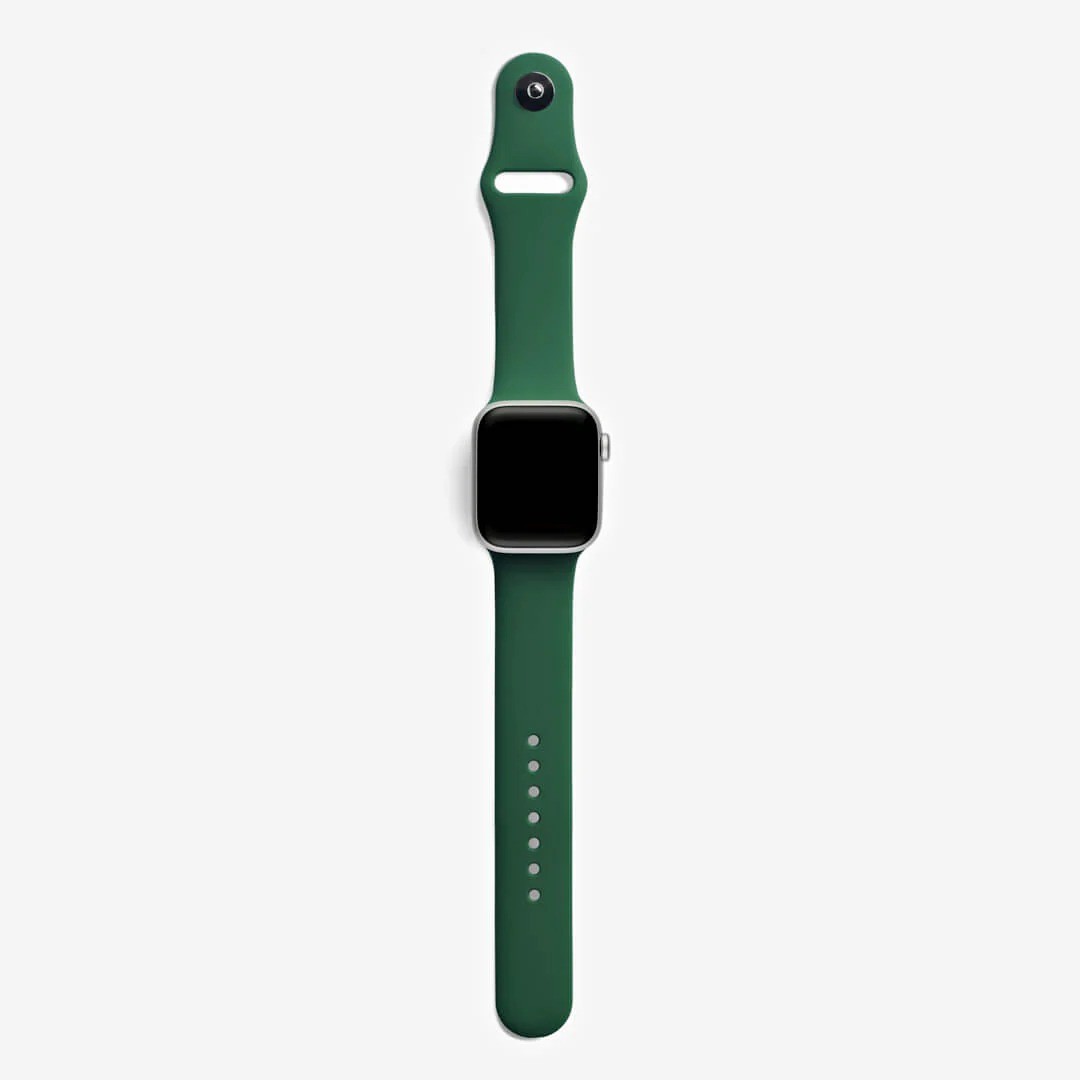 Çam Yeşili Silikon Kordon – Apple Watch Uyumlu (S/M & M/L)