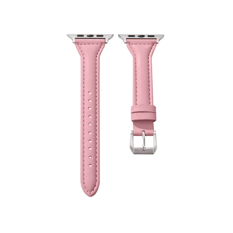 Lina Serisi - Apple Watch ile Uyumlu Deri Kordon - Pembe