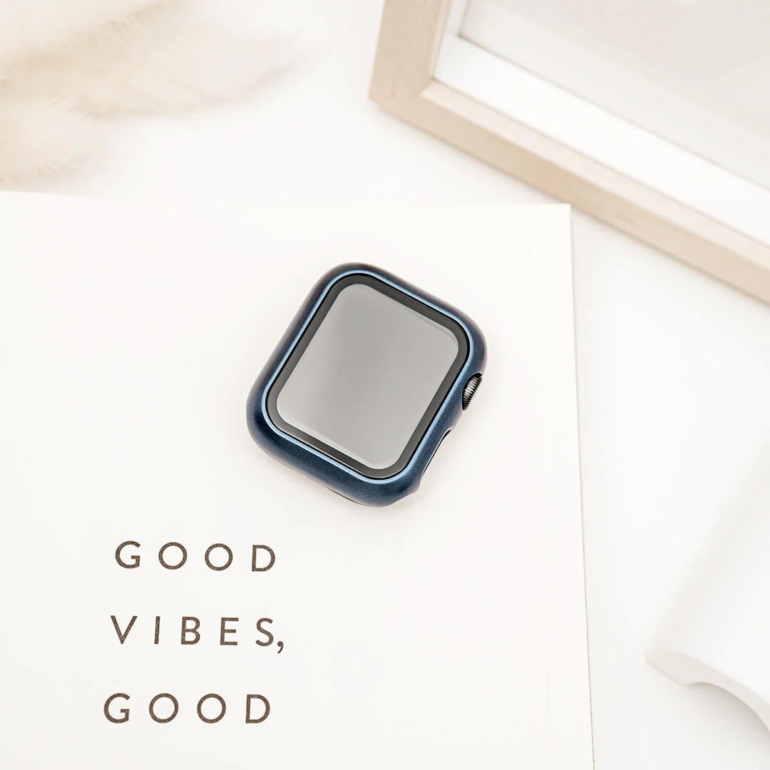 Apple Watch Uyumlu Kasa ve Ekran Koruyucu Kılıf – Gece Yarısı Mavisi | Klasik Model