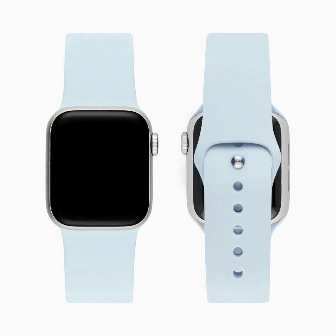 Buz Mavisi Silikon Kordon – Apple Watch Uyumlu (S/M & M/L)