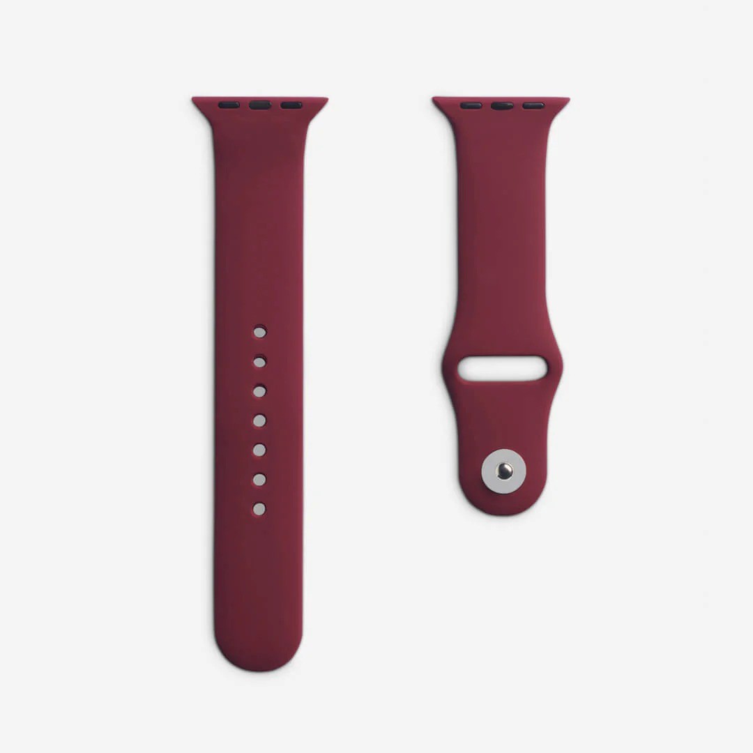 Mürdüm Silikon Kordon – Apple Watch Uyumlu (S/M & M/L)
