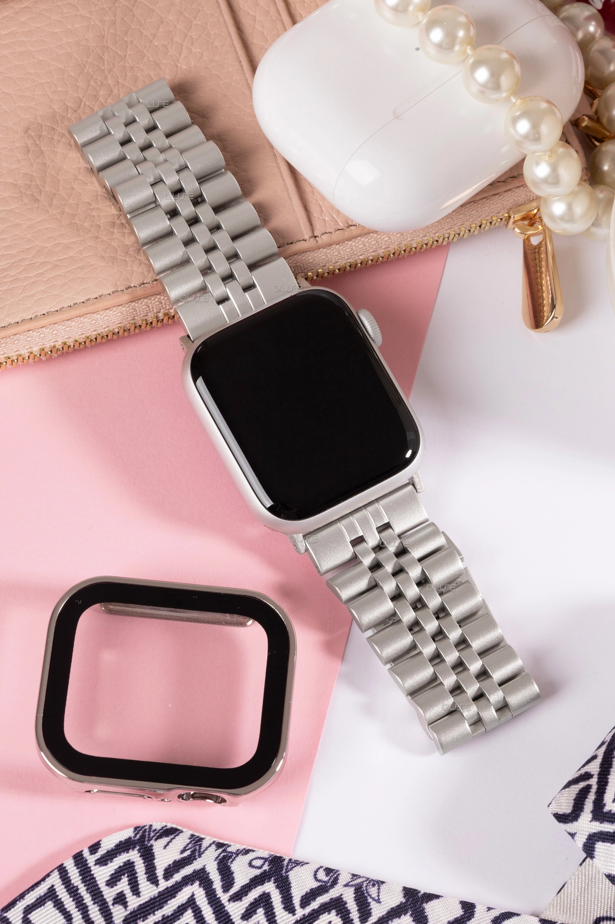 Veloura Classic Serisi - Apple Watch ile Uyumlu Paslanmaz Çelik Kordon