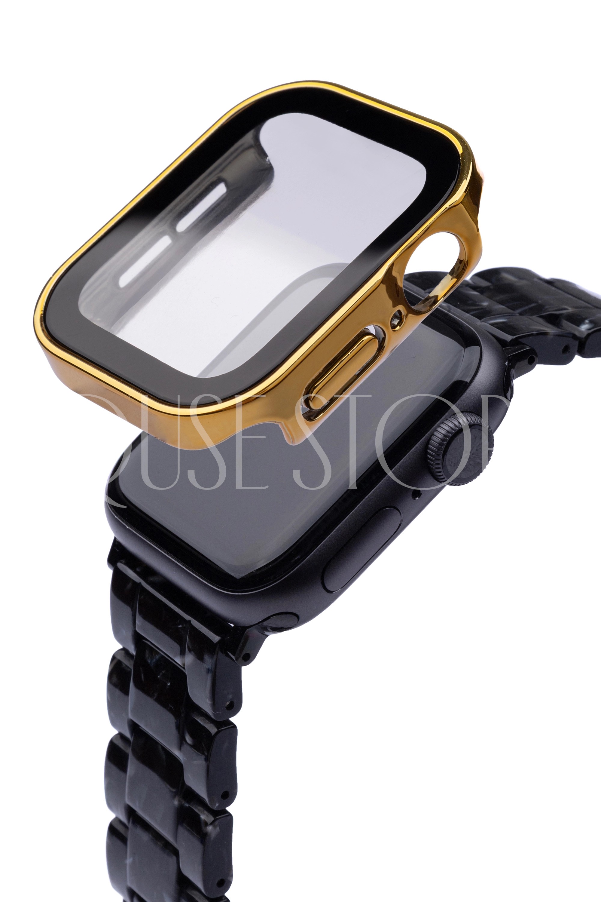 Apple Watch Suya Dayanıklı Tam Korumalı Kasa ve Ekran Koruyucu - Altın