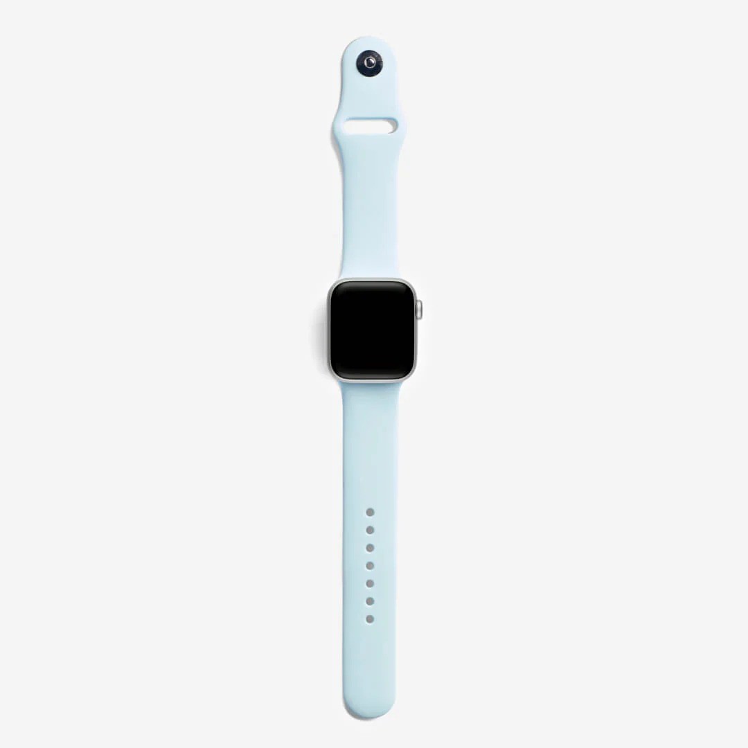 Buz Mavisi Silikon Kordon – Apple Watch Uyumlu (S/M & M/L)