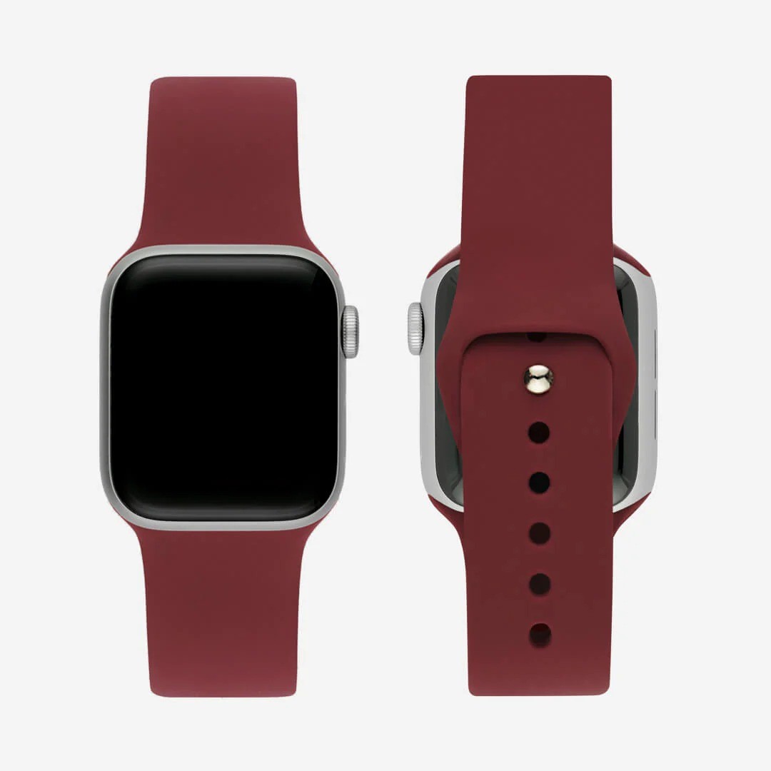 Mürdüm Silikon Kordon – Apple Watch Uyumlu (S/M & M/L)