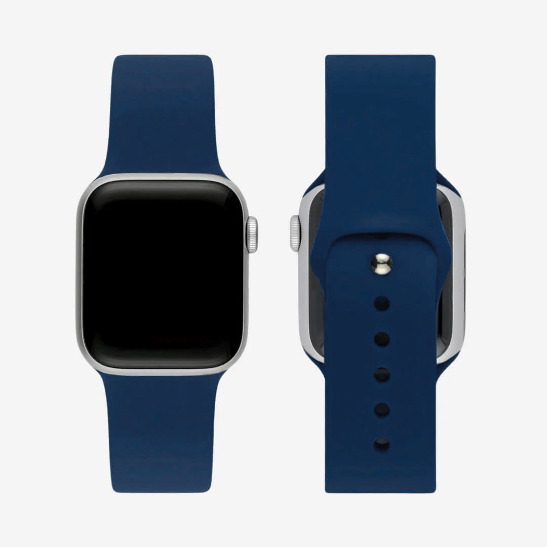 Lacivert Silikon Kordon – Apple Watch Uyumlu (S/M & M/L)