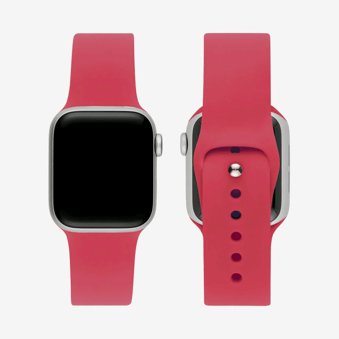Vişne Silikon Kordon – Apple Watch Uyumlu (S/M & M/L)