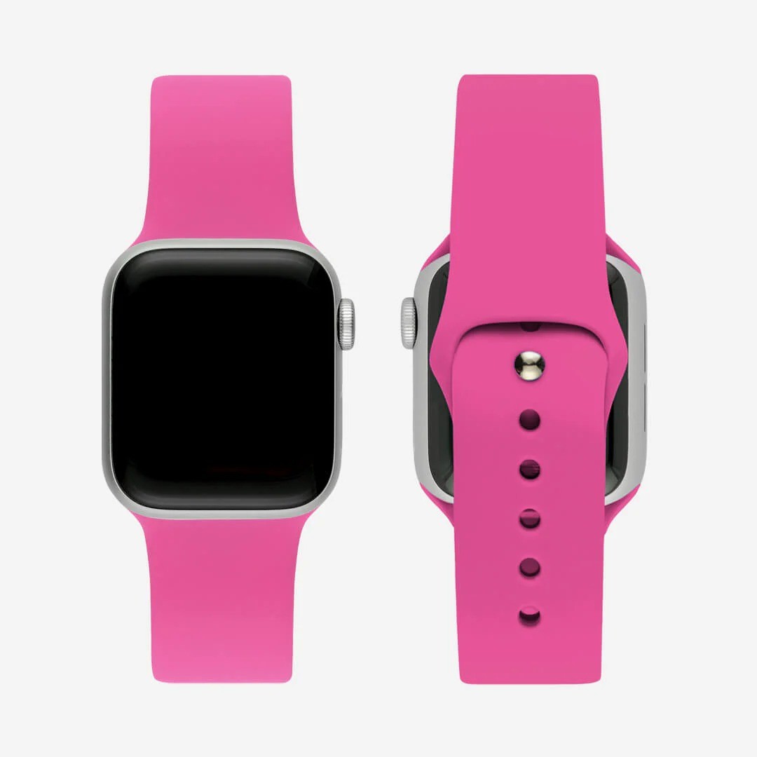 Fuşya Silikon Kordon – Apple Watch Uyumlu (S/M & M/L)