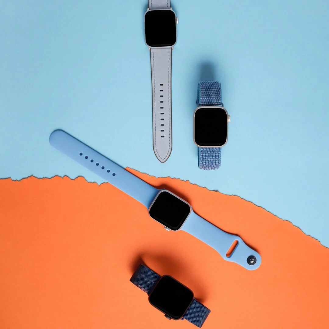 Sis Mavisi Silikon Kordon – Apple Watch Uyumlu (S/M & M/L)