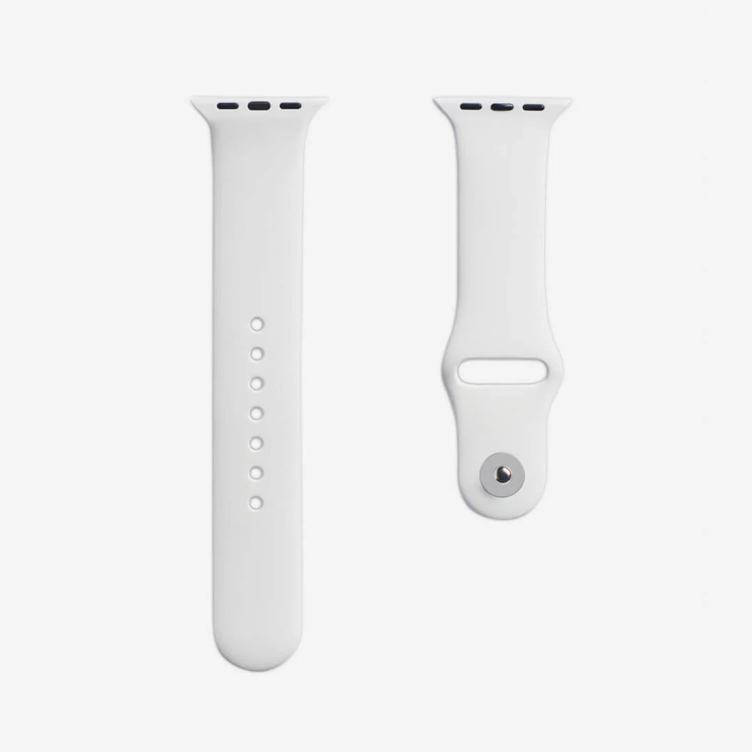 Beyaz Silikon Kordon – Apple Watch Uyumlu (S/M & M/L)