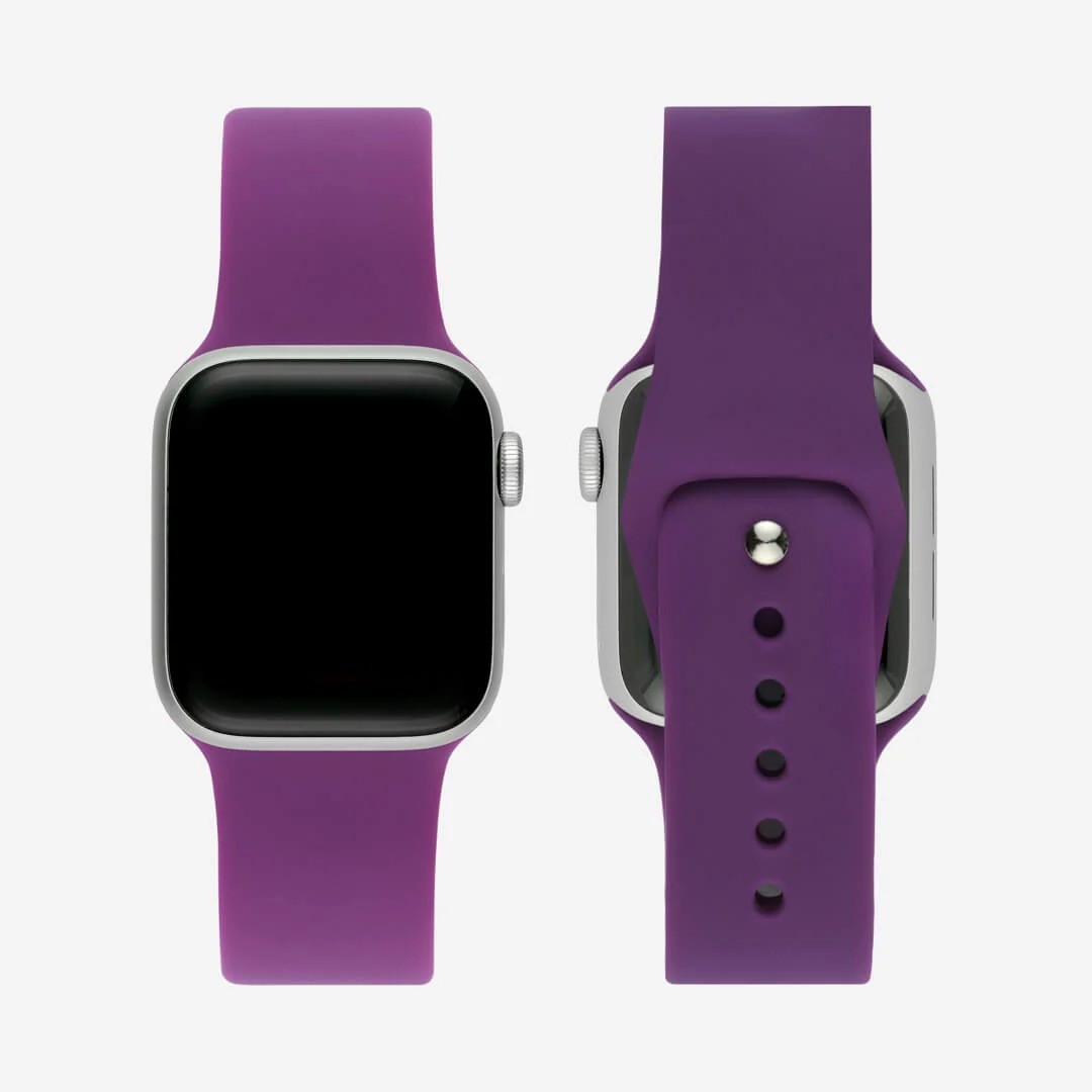 Mor Silikon Kordon – Apple Watch Uyumlu (S/M & M/L)