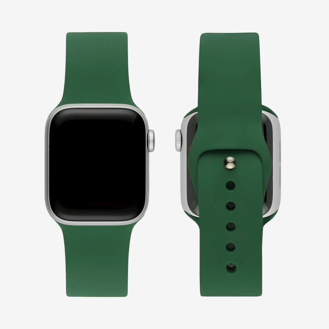 Çam Yeşili Silikon Kordon – Apple Watch Uyumlu (S/M & M/L)