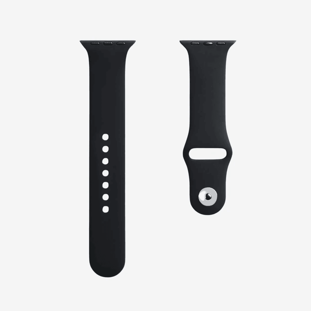 Siyah Silikon Kordon – Apple Watch Uyumlu (S/M & M/L)