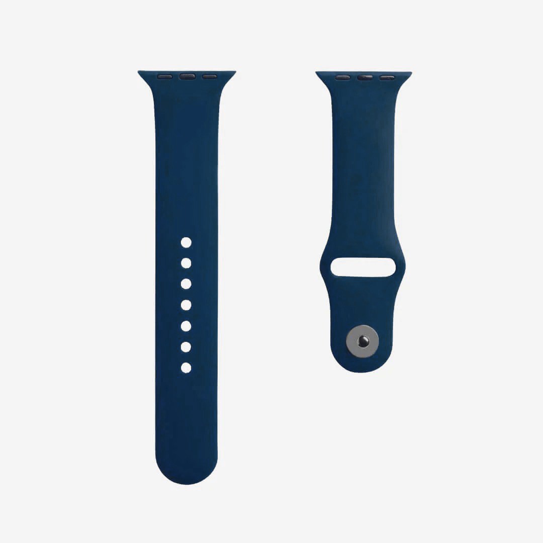 Lacivert Silikon Kordon – Apple Watch Uyumlu (S/M & M/L)