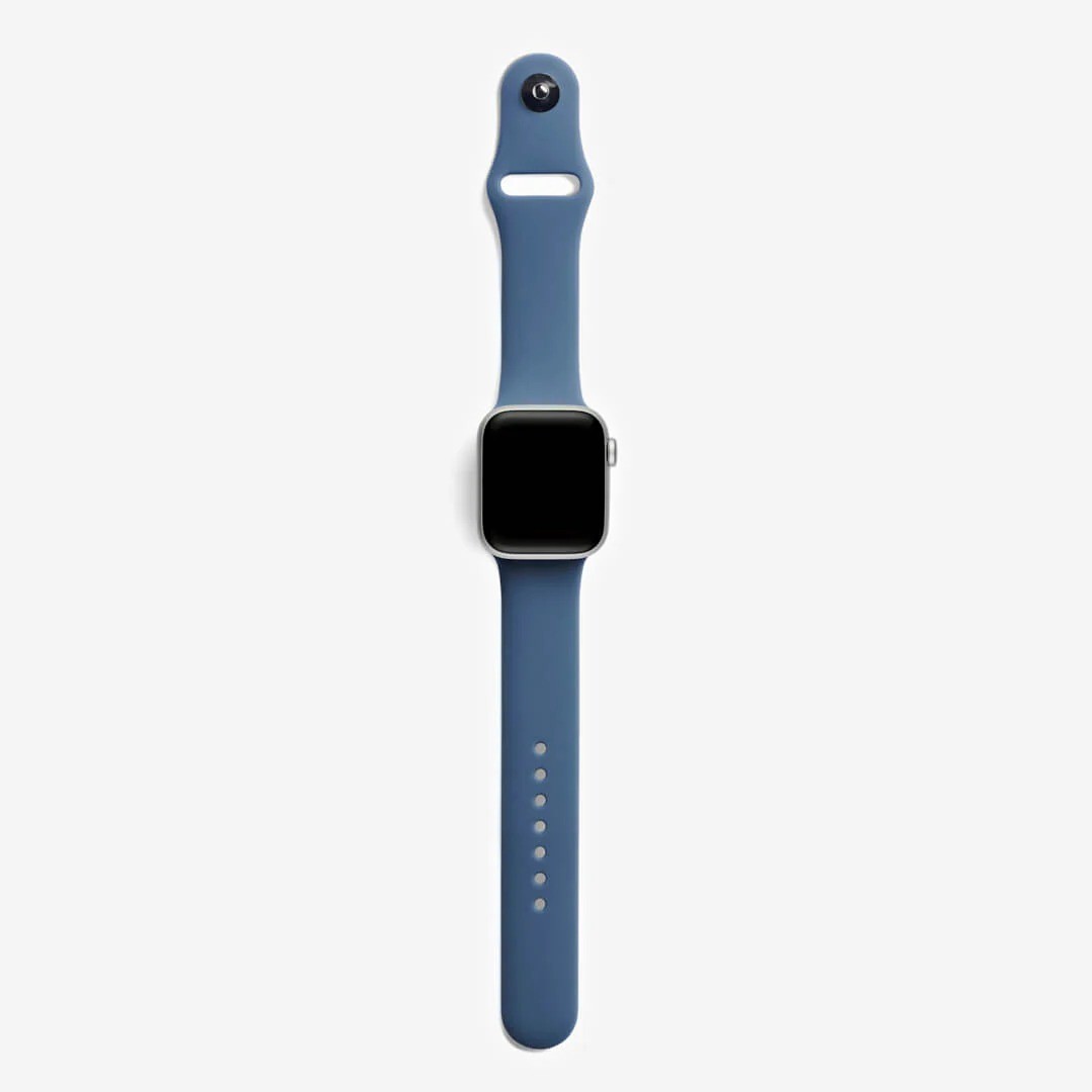 Loş Mavi Silikon Kordon – Apple Watch Uyumlu (S/M & M/L)