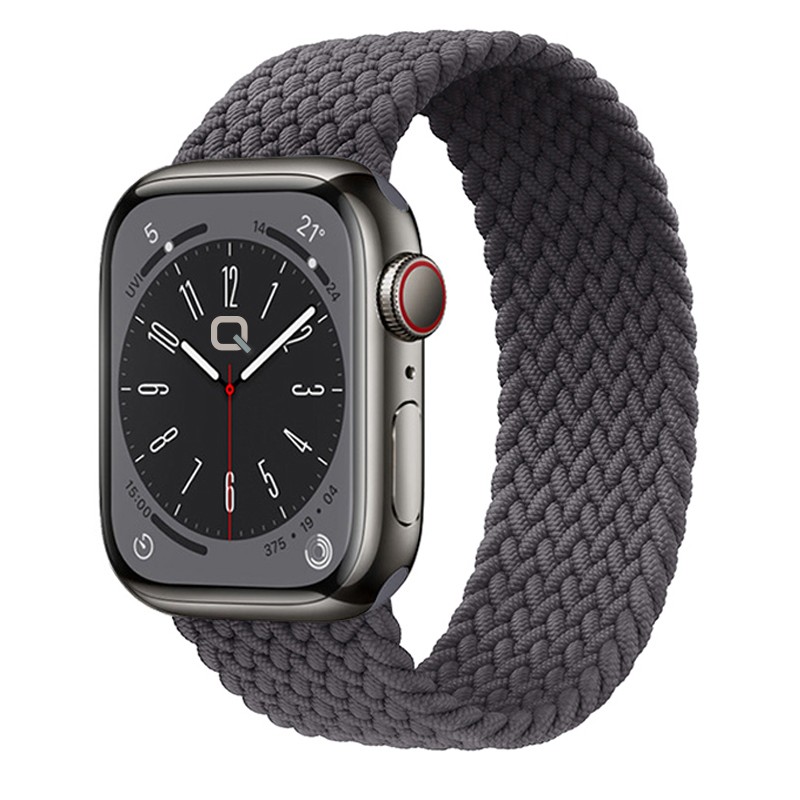Uzay Grisi Apple Watch Örgü Solo Loop Kordon – Small & Medium