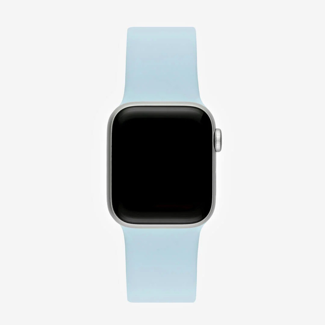 Buz Mavisi Silikon Kordon – Apple Watch Uyumlu (S/M & M/L)