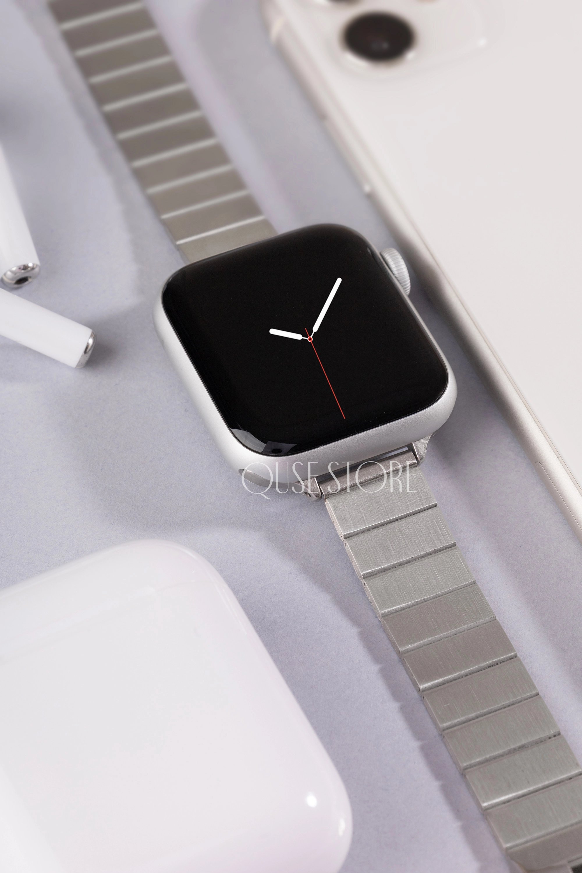 Retro Bilezik Serisi - Apple Watch ile Uyumlu Paslanmaz Çelik Kordon