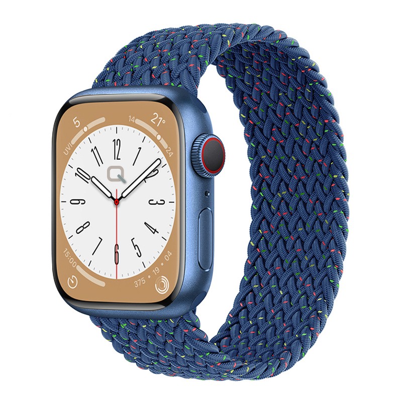 Blue Unity Apple Watch Örgü Solo Loop Kordon – Small & Medium