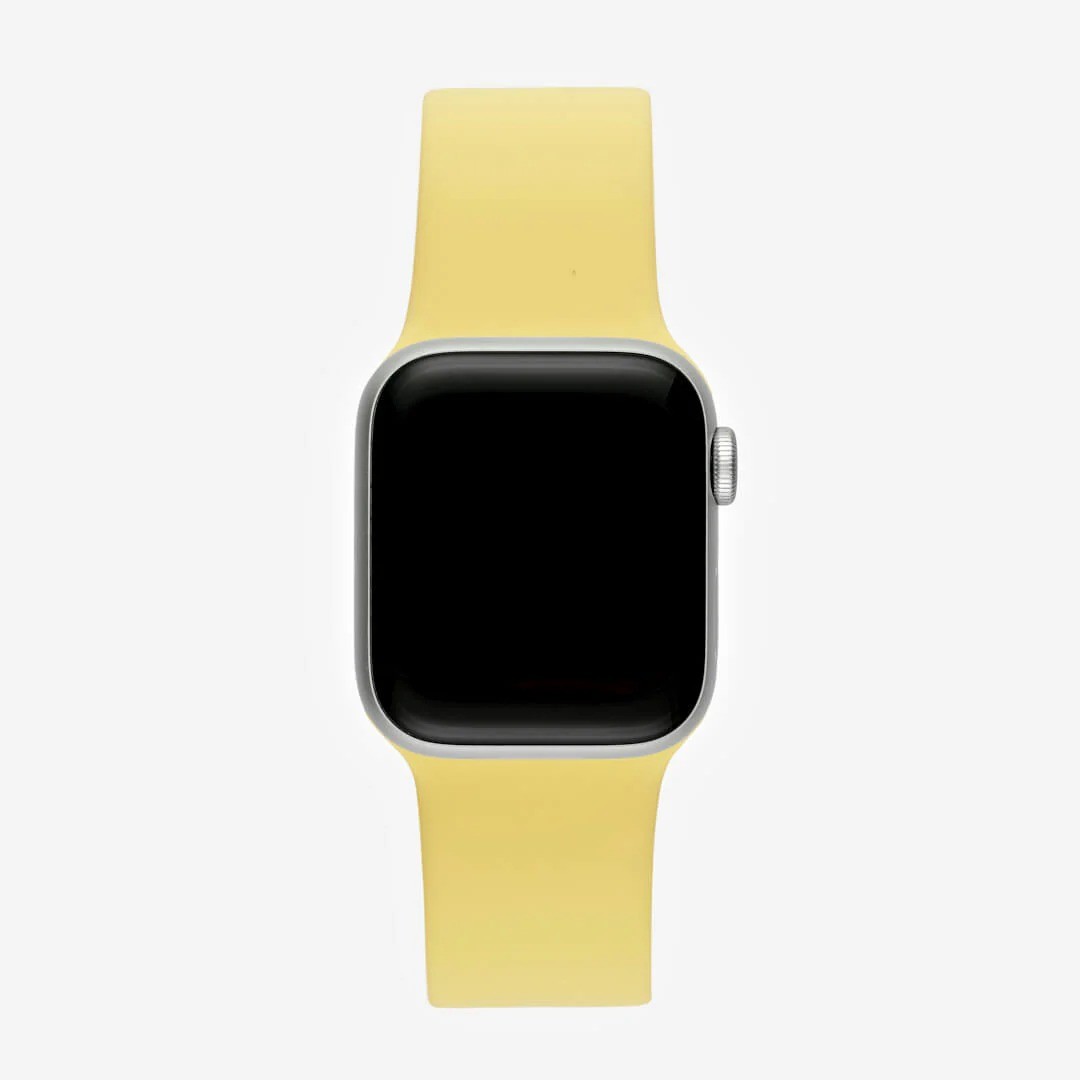 Sarı Silikon Kordon – Apple Watch Uyumlu (S/M & M/L)
