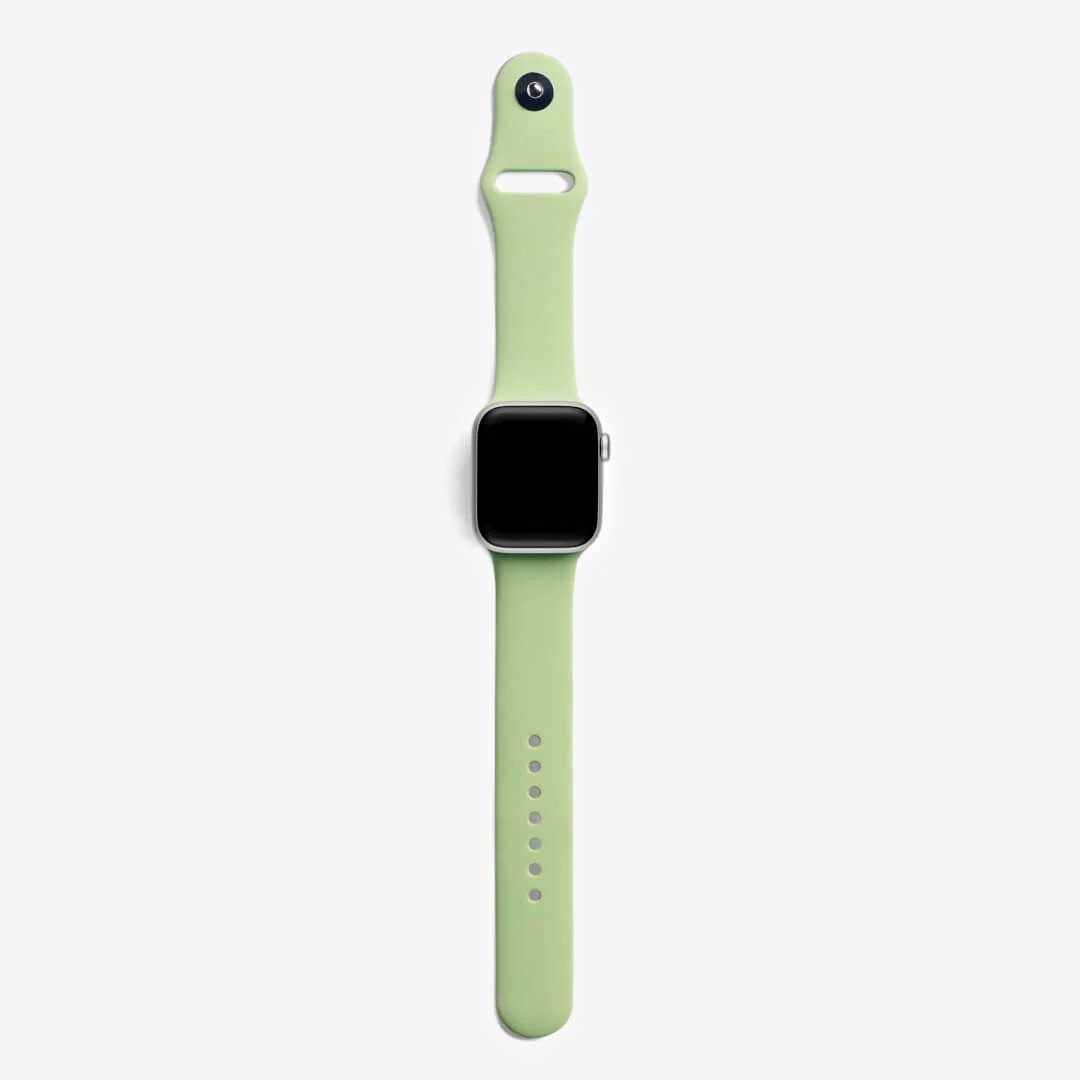 Fıstık Yeşili Silikon Kordon – Apple Watch Uyumlu (S/M & M/L)