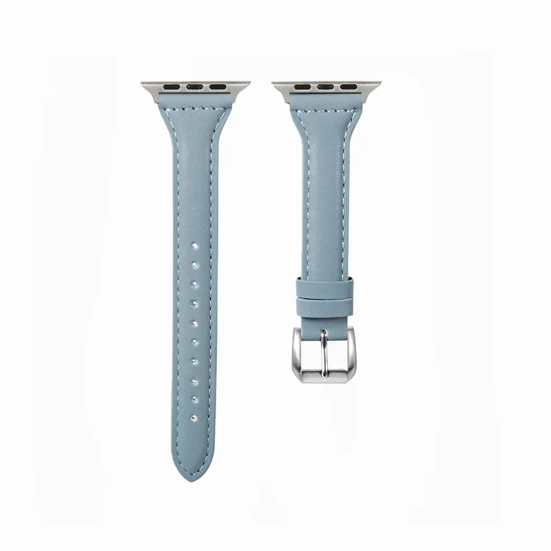 Lina Serisi - Apple Watch ile Uyumlu Deri Kordon - Açık Mavi