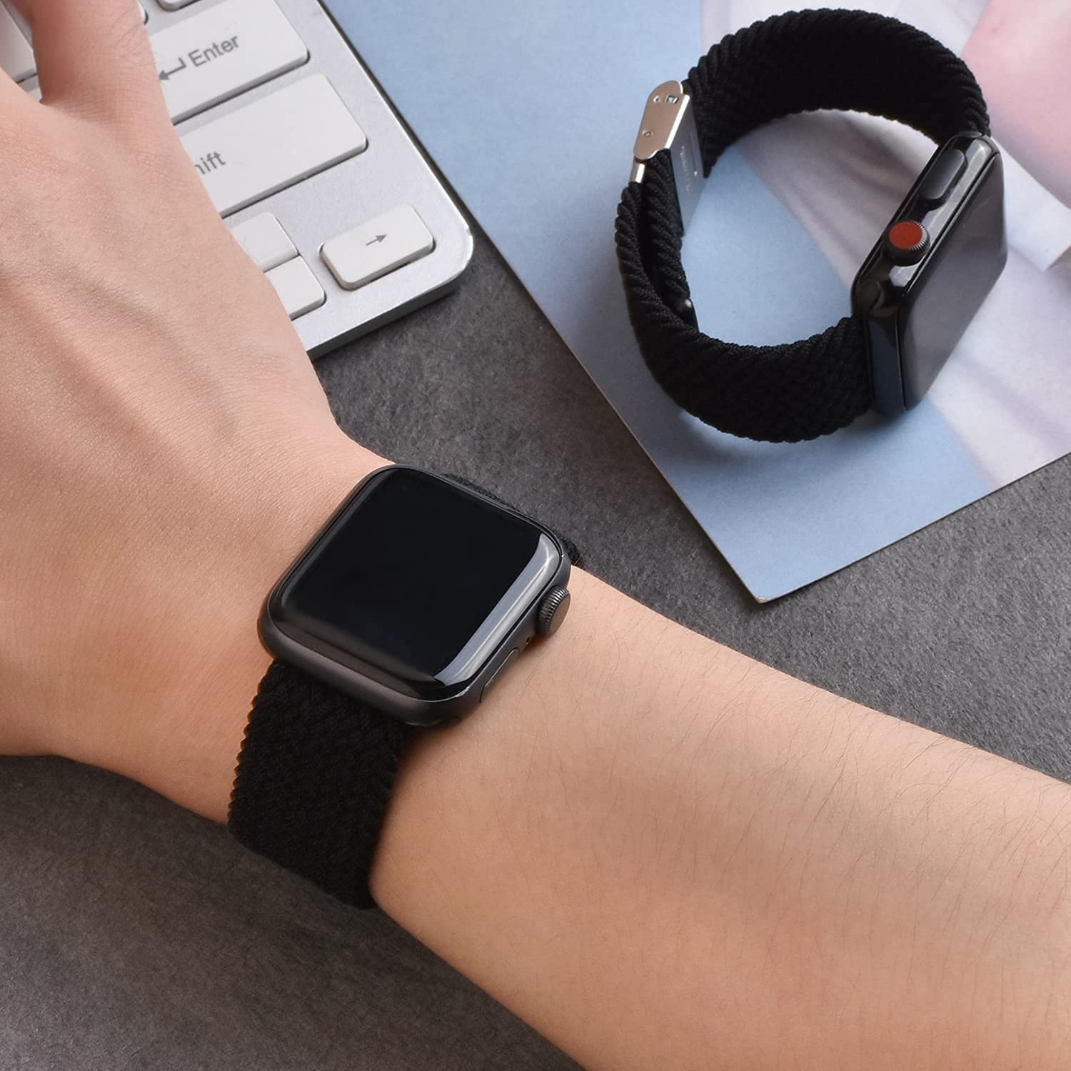 Apple Watch Örgü Ayarlanabilir Klipsli Kordon