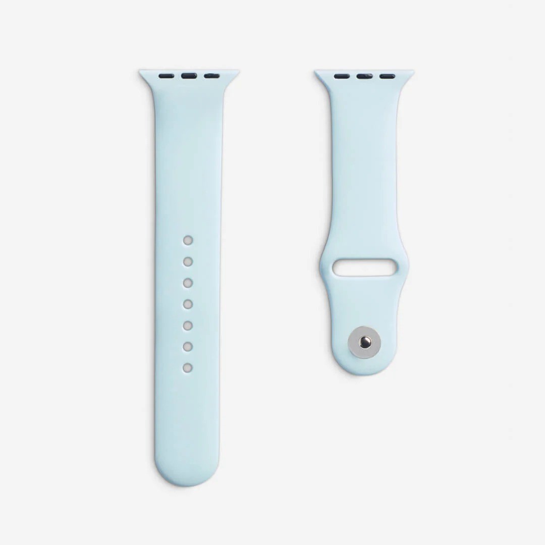 Buz Mavisi Silikon Kordon – Apple Watch Uyumlu (S/M & M/L)