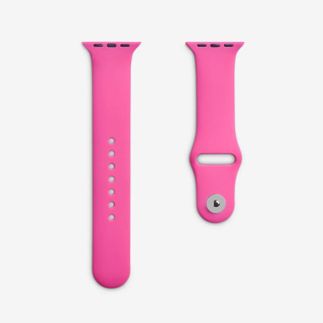 Fuşya Silikon Kordon – Apple Watch Uyumlu (S/M & M/L)