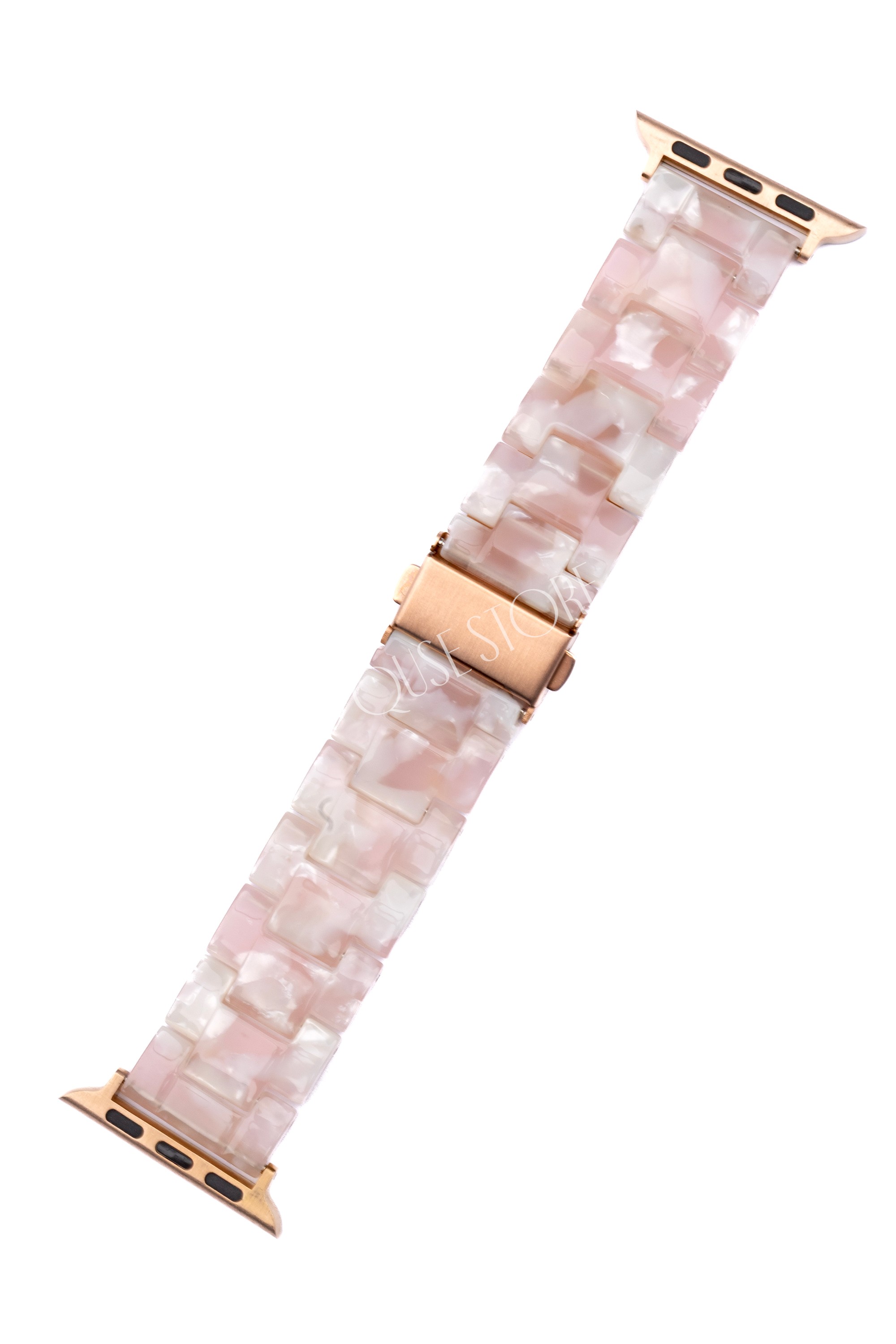 Apple Watch ile Uyumlu Reçine Kordon - Pembe Mermer