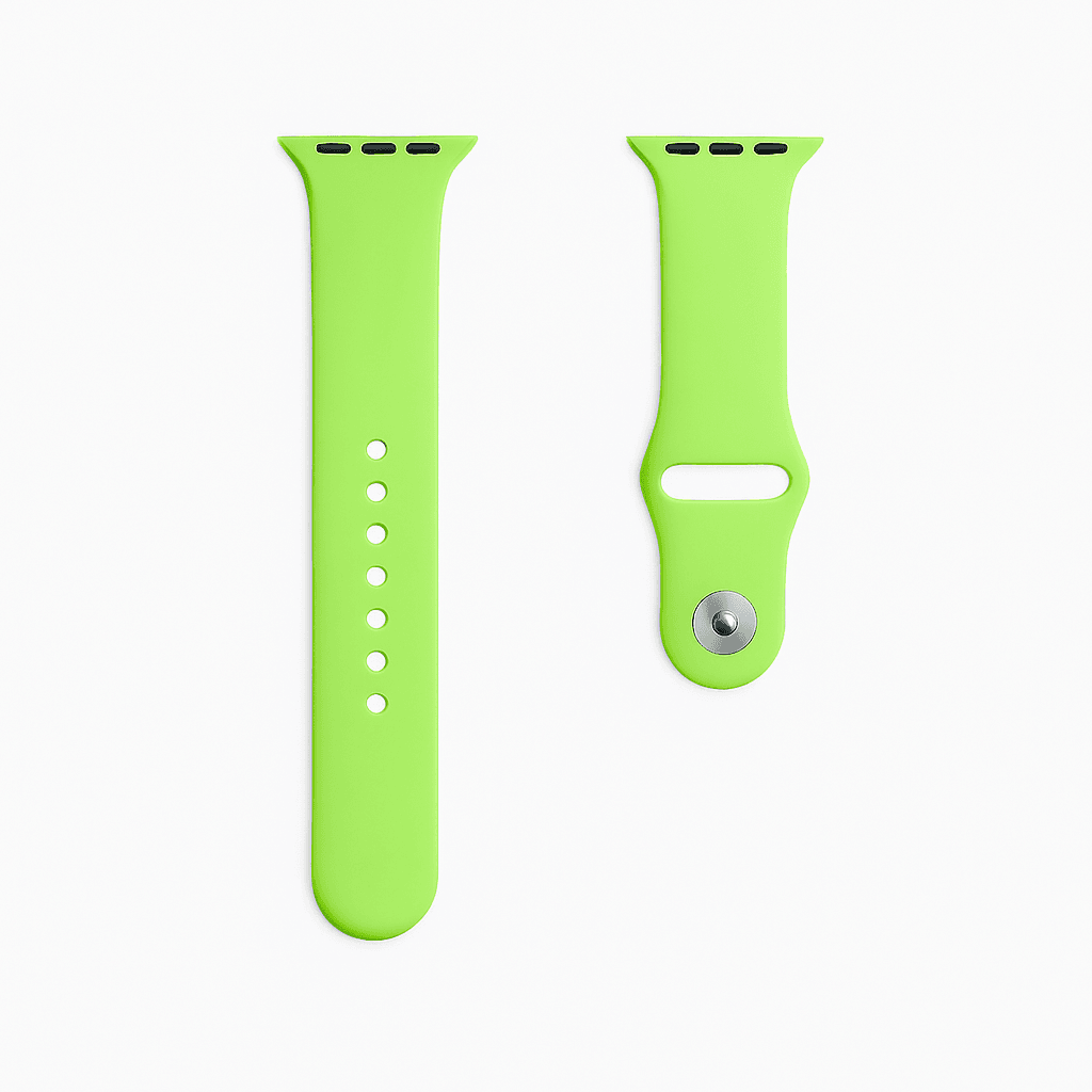 Neon Yeşili Silikon Kordon – Apple Watch Uyumlu (S/M & M/L)