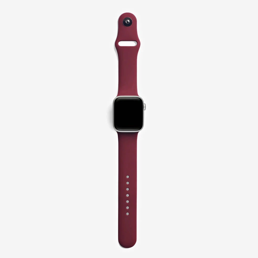 Mürdüm Silikon Kordon – Apple Watch Uyumlu (S/M & M/L)